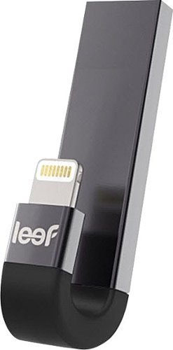  Leef USA - iBridge 3 128GB Apple Lightning Flash Drive - Black Zinc