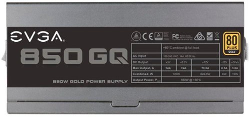 EVGA GQ Series 850W ATX12V/ EPS12V 80 Plus Gold Modular Power Supply - Black SHOP ONLINE