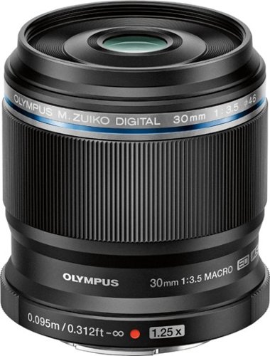 Olympus - M.Zuiko Digital ED 30mm f/3.5 Macro Lens for OM-D and PEN Cameras - Black - Black