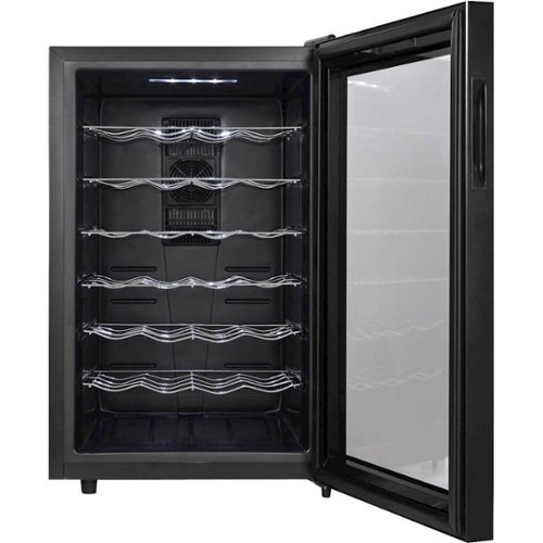 Magic Chef - 28-Bottle Wine Cooler - Black-Front_Standard 