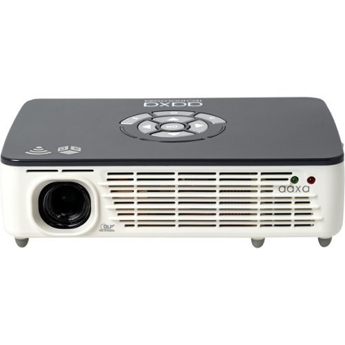 AAXA - P450 PRO Pico WXGA DLP Projector - White/Gray-Front_Standard 