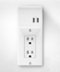 Aluratek - USB Charging Decor Wall Plate - White-Front_Standard