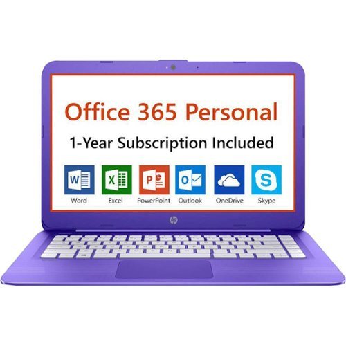  HP - Stream 14&quot; Laptop - Intel Celeron - 4GB - 32GB eMMC Flash Memory - Office 365 Personal 1-Year Subscription Included - Purple violet, Textured linear grooves design