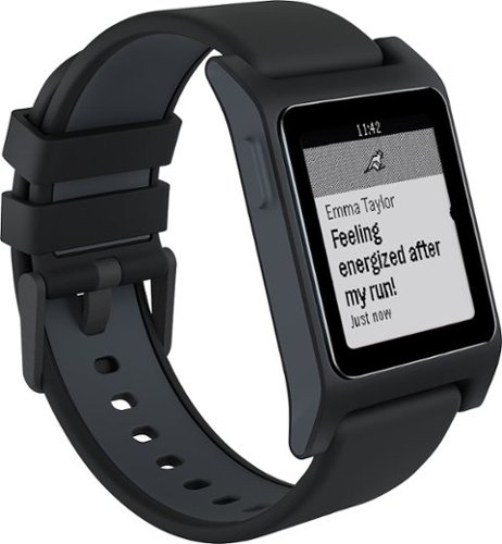  Pebble - 2 + Heart Rate Smartwatch Polycarbonate - Black