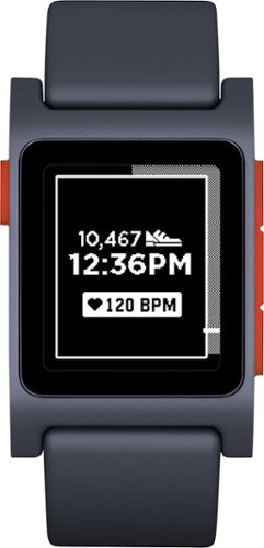  Pebble - 2 + Heart Rate Smartwatch Polycarbonate - Black/Red
