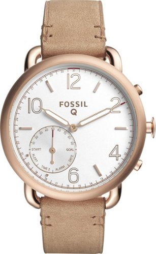  Fossil - Q Tailor Hybrid Smartwatch 40mm Stainless Steel - Light Brown Leather