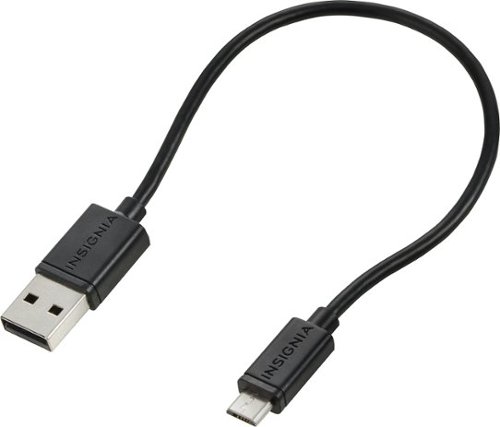  Insignia™ - 6 Inch Short Micro USB Charge and Sync Cable - Black