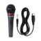 Karaoke USA - Unidirectional Dynamic Vocal Microphone - Black-Front_Standard
