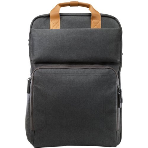 HP - Laptop Backpack - Brown/gray-Front_Standard 