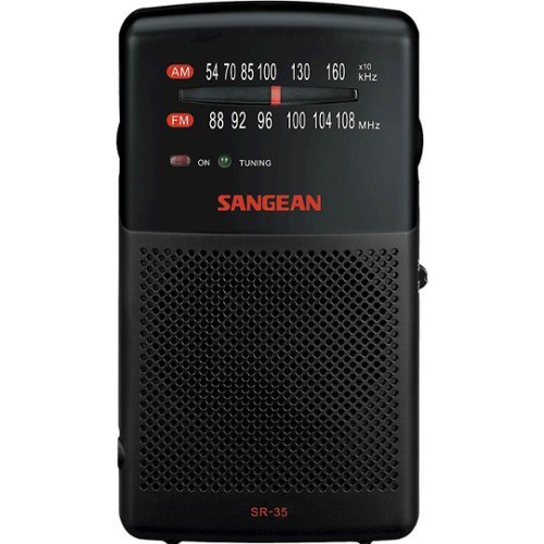  Sangean - AM/FM Hand-Held Radio - Black