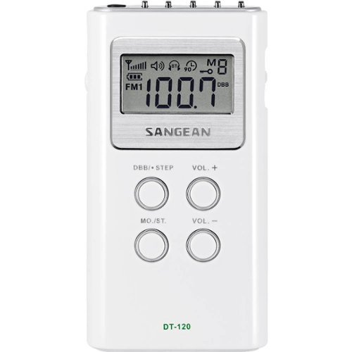 Sangean - AM/FM Pocket Radio - White-Front_Standard 