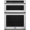 Maytag - 30" Single Electric Convection Wall Oven with Built-In Microwave - Stainless Steel-Front_Standard