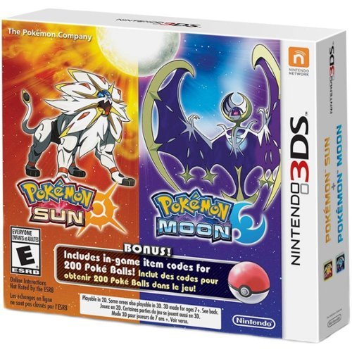  Pokémon Sun and Pokémon Moon Dual Pack - Nintendo 3DS