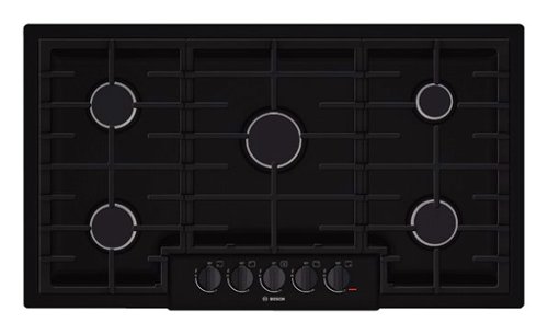 Bosch - 800 Series 36" Built-In Gas Cooktop - Black-Front_Standard 