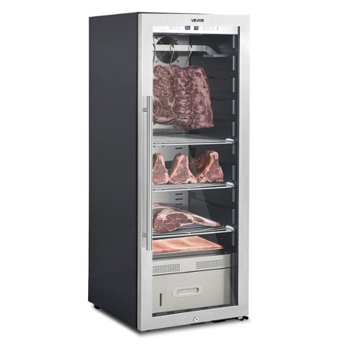 VEVOR - 232 LBS Dry Aging Fridge for Steaks, Meat Aging Refrigerator with Accurate Temperature and Humidity Control - Silver-Front_Standard 
