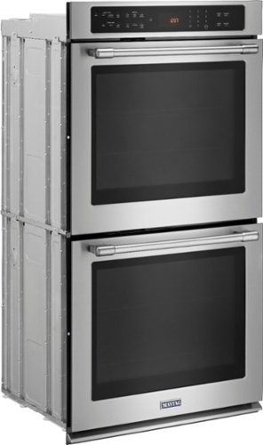 

Maytag - 27" Built-In Fingerprint Resistant Double Electric Convection Wall Oven-Resistant Stainless Steel - Stainless steel