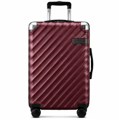 Front. LUGGEX - LUGGEX 20 Inch Carry On Luggage Expandable Airline Approved PC Hardside Suitcase with TSA Lock KVC - EX-Core - Cherry.