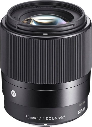 Sigma - 30mm 1.4 DC DN Contemporary Lens for select Sony APS-C E-mount cameras - Black