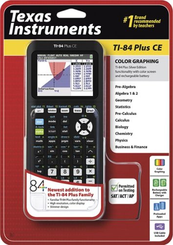 Texas Instruments TI-84+ CE Graphing Calculator - Black WORLDWIDE DELIVERY