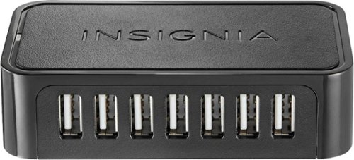 Insignia™ - 7-Port USB 2.0 Hub - Black