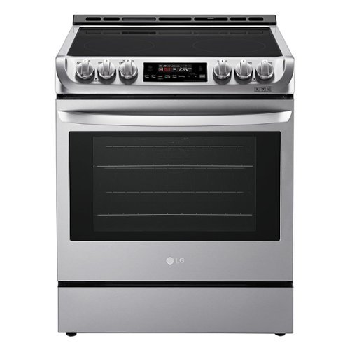 LG - 6.3 Cu. Ft. Slide-In Electric True Convection Range with EasyClean and UltraHeat 3200W Power Burner - Stainless Steel