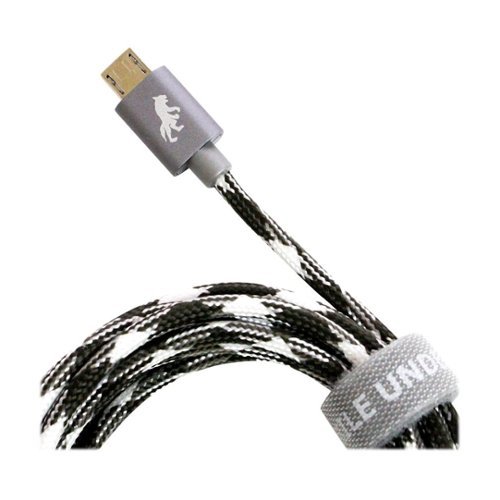 Mobile Undead - 4.9' USB Type A-to-Micro USB Device Cable - Black/White-Front_Standard