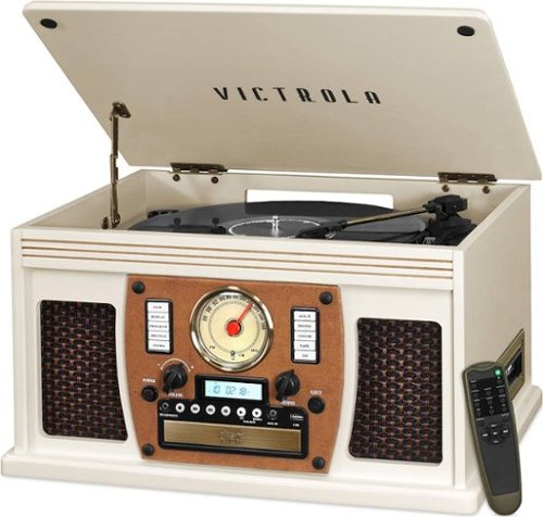 Victrola - Navigator 8-in-1 Classic Bluetooth Record Player with Turntable - White