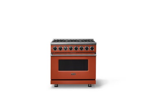 Viking - 36 in. Wide 6 Burner Dual Fuel Sealed Burner Range-LP - Spiced Cider-Front_Standard 