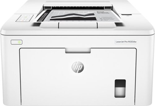 HP - LaserJet Pro M203dw Wireless Black-and-White Laser Printer - White