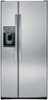 GE - 23.0 Cu. Ft. Side-by-Side Refrigerator with External Ice & Water Dispenser - Stainless Steel-Front_Standard 