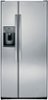 GE - 23.0 Cu. Ft. Side-by-Side Refrigerator with External Ice & Water Dispenser - Stainless steel-Front_Standard