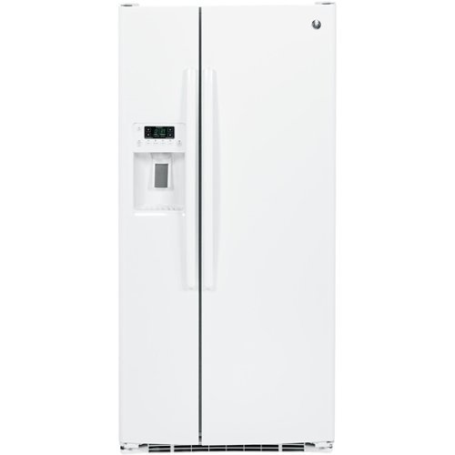 GE - 23.2 Cu. Ft. Side-by-Side Refrigerator - White