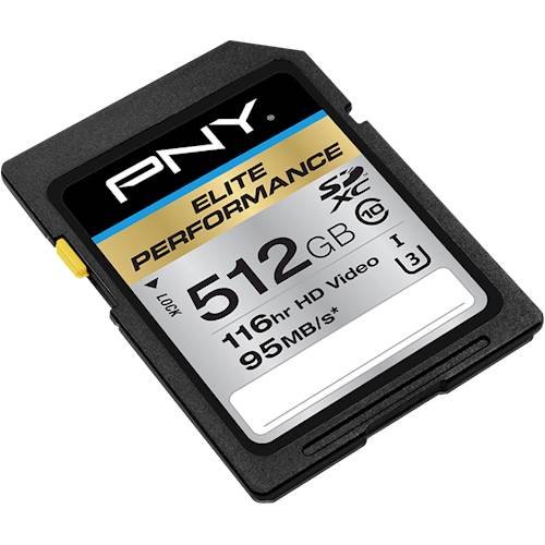 PNY 512GB Elite Performance Class 10 U3 SDXC Flash Memory Card WORLDWIDE DELIVERY