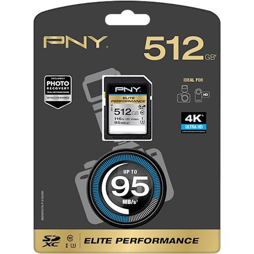 PNY 512GB Elite Performance Class 10 U3 SDXC Flash Memory Card GLOBAL SHIPPING