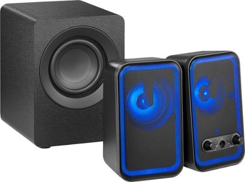 Insignia™ 2.1 Bluetooth Computer Speaker System with RGB Lighting and Remote Control (3-Piece) - Black BUY IN AUSTRALIA