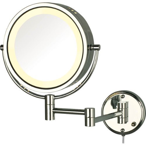  Jerdon - 8X Lighted Wall Mirror - Chrome