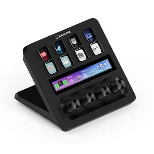 Elgato - Stream Deck + Studio Controller with customizable touch strip and dials - Black-Front_Standard 