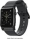 Nomad - Modern Leather Watch Strap for Apple Watch ® 42mm and 44mm - Slate gray with black hardware-Angle_Standard
