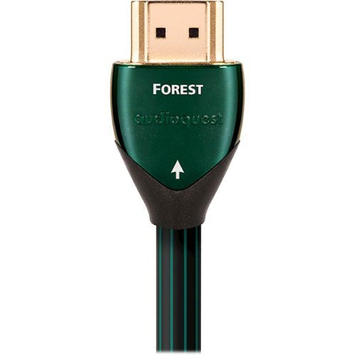  AudioQuest - Forest 26'3&quot; 4K Ultra HD In-Wall HDMI Cable - Black/Green Stripe