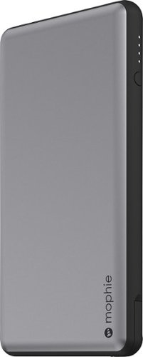 mophie - Powerstation Plus 12,000 mAh Portable Charger for Most USB-Enabled Devices - Space gray