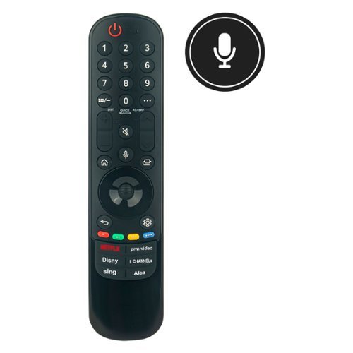VINABTY - MR23GA Replacement Remote Control Fits for LG AKB76043102 Magic Smart TV remote MR23GN AKB76043202  LED Smart TV - Black-Front_Standard 