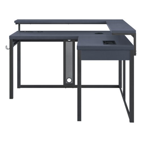 OSP Home Furnishings - Loadout L Shape Gaming Desk - Black-Front_Standard 
