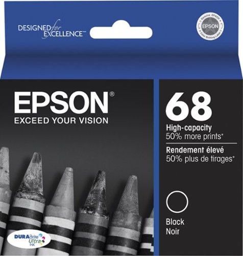 Epson - 68 High Yield Ink Cartridge - Black-Front_Standard 