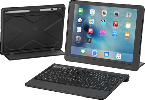  ZAGG - Rugged Book Pro Keyboard Folio Case for Apple® 9.7&quot; iPad® Pro - Black