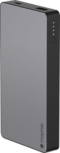  mophie - Powerstation 10,000 mAh Portable Charger for Most USB-Enabled Devices - Space gray