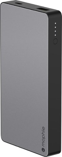 mophie - Powerstation 10,000 mAh Portable Charger for Most USB-Enabled Devices - Space gray-Front_Standard 