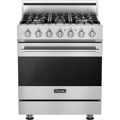 Viking - 3 Series 4.0 Cu. Ft. Self-Cleaning Freestanding LP Gas Convection Range - Stainless steel