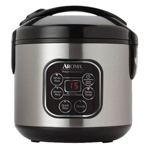  AROMA - Professional 8-Cup Rice Cooker - Stainless steel