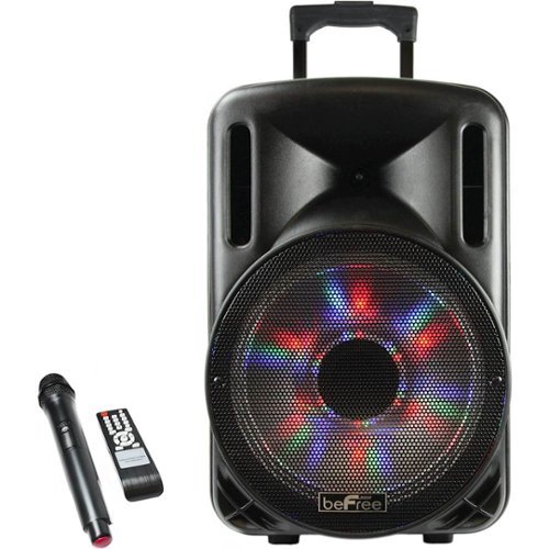 beFree Sound - BFS-4435 Wireless Portable PA System - Black-Front_Standard 