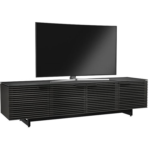  BDI - Corridor TV Cabinet for Most Flat-Panel TVs Up to 85&quot; - Black/Micro-etched black/Charcoal stained ash